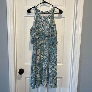 White House Black Market Halter Cold Shoulder Dress